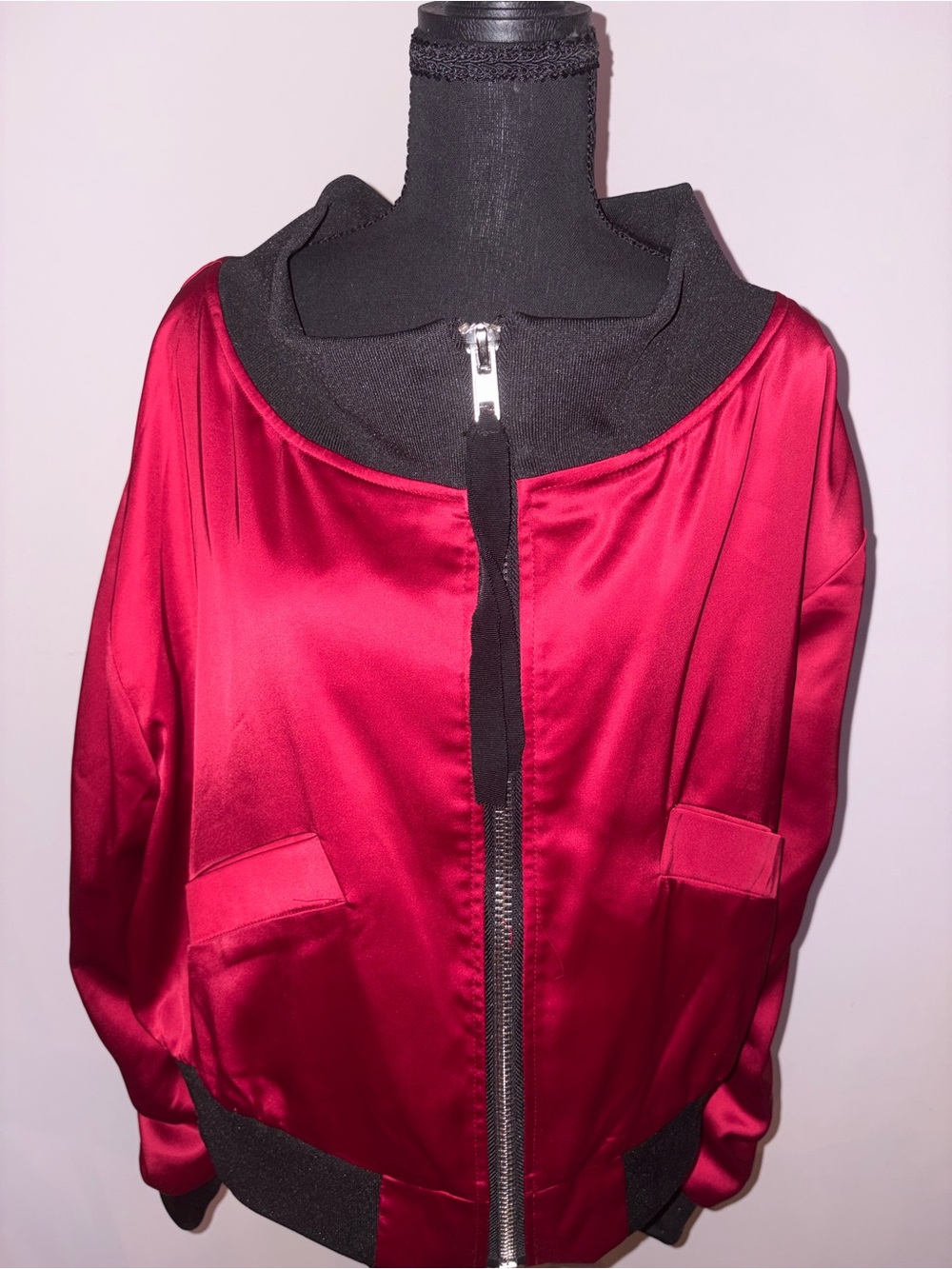 Bomber Jacket Red & Black